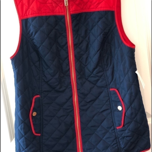 NWT Charter Club Color blocked Quilted Vest Size S - Picture 8 of 16